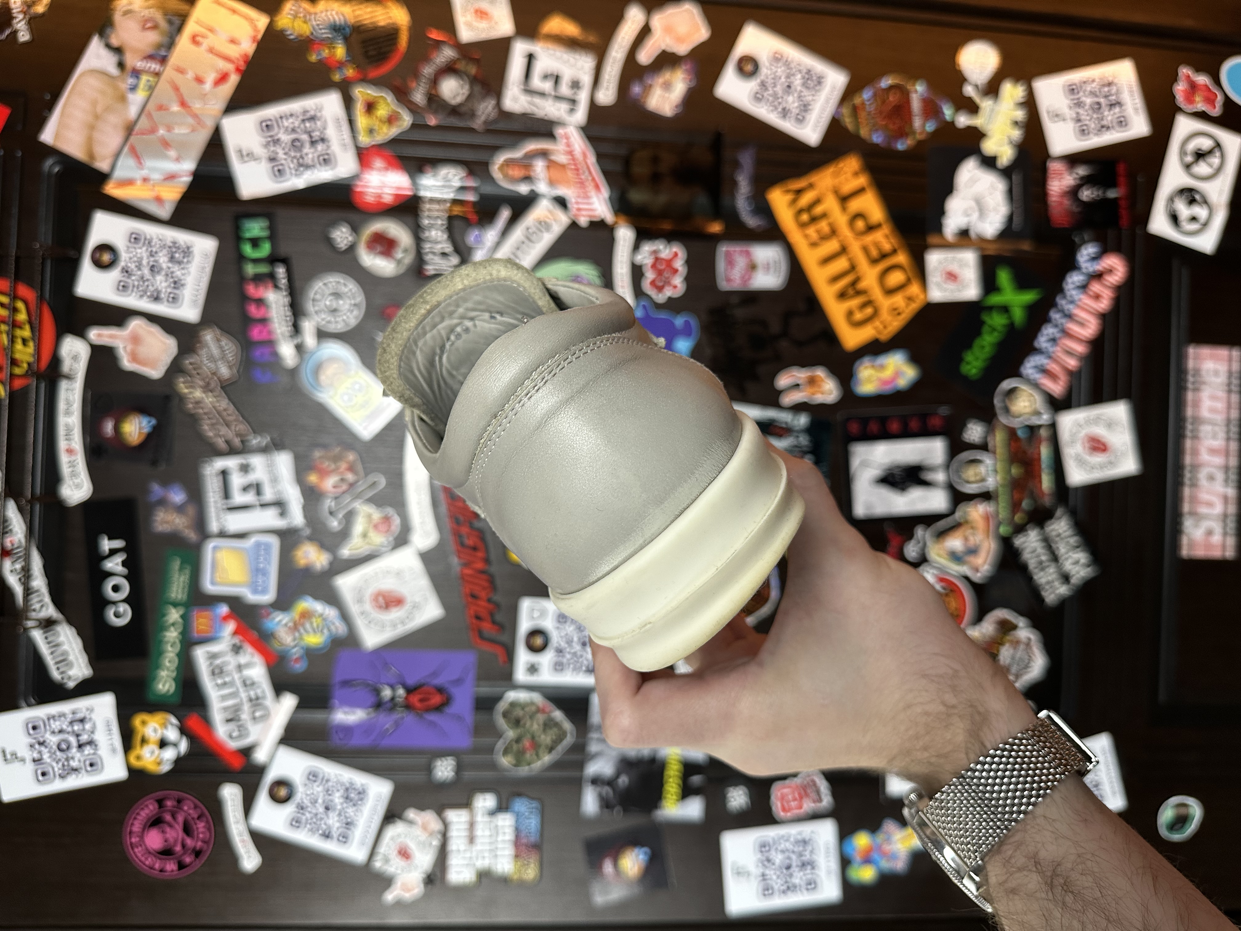 RickOwens Rick Owens Vans Grey, detail view 4