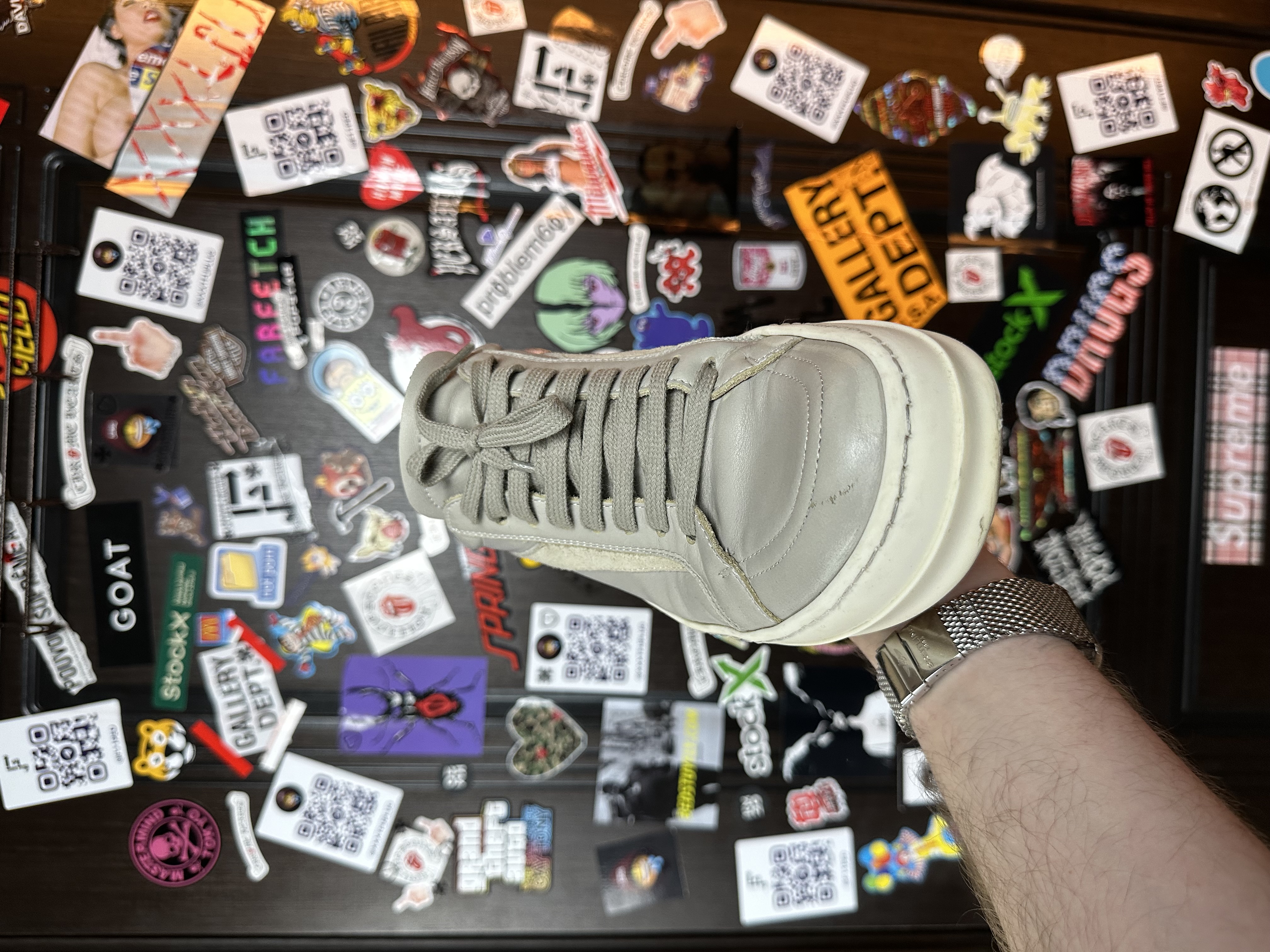 RickOwens Rick Owens Vans Grey, detail view 5