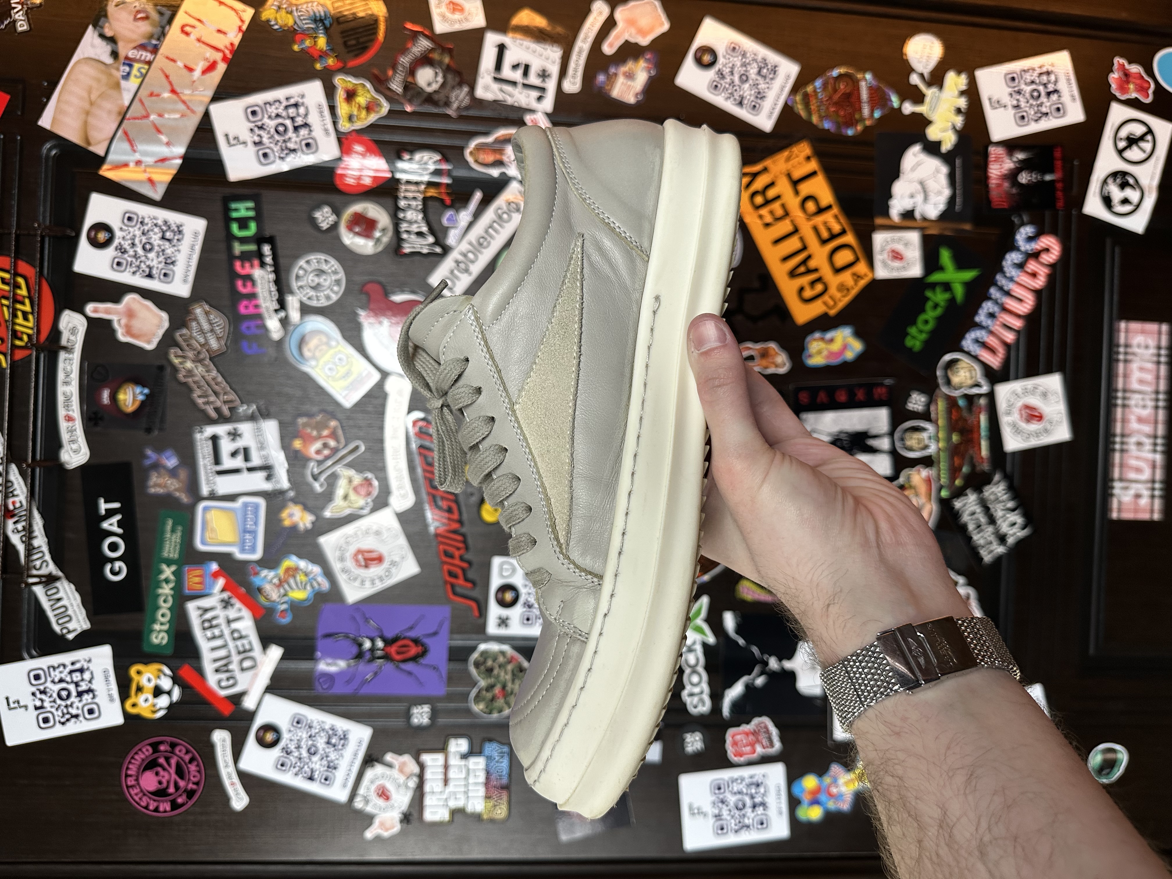 RickOwens Rick Owens Vans Grey, detail view 6