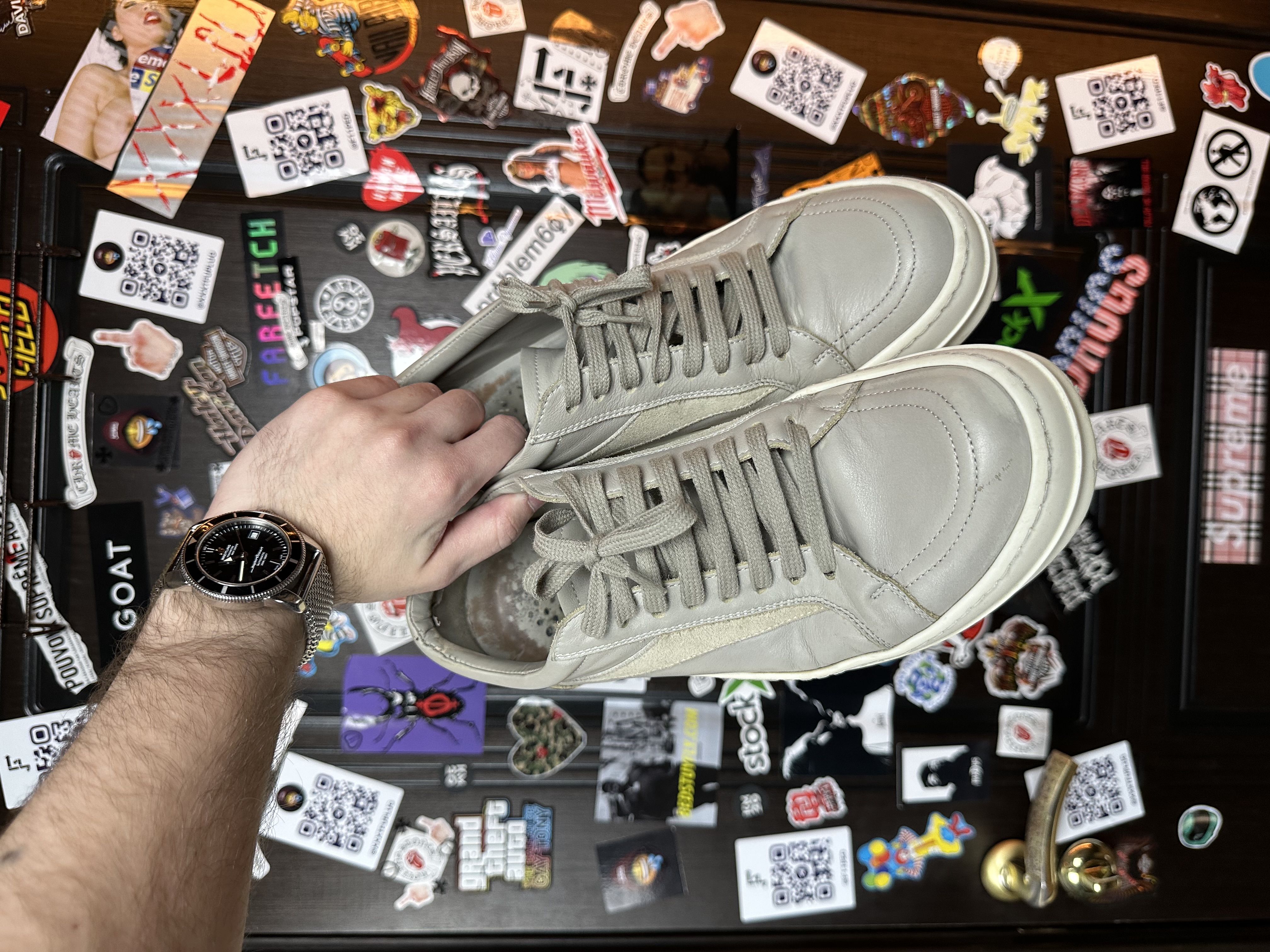 RickOwens Rick Owens Vans Grey, detail view 8