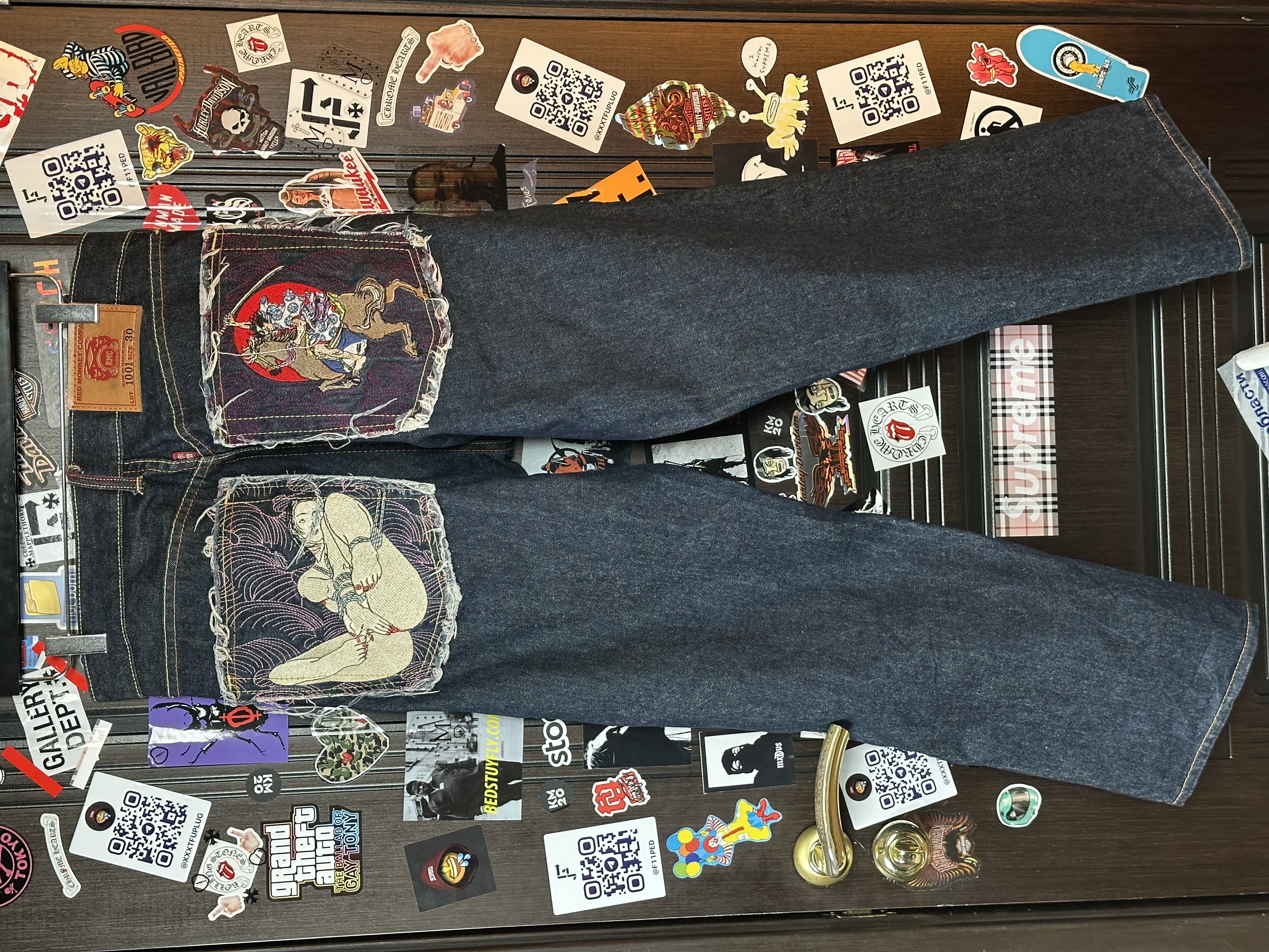 RMC Red Monkey Company | RMC 2008 «Erotic Ukiyo-e Collection» 1001 Archive Denim, detail view 3