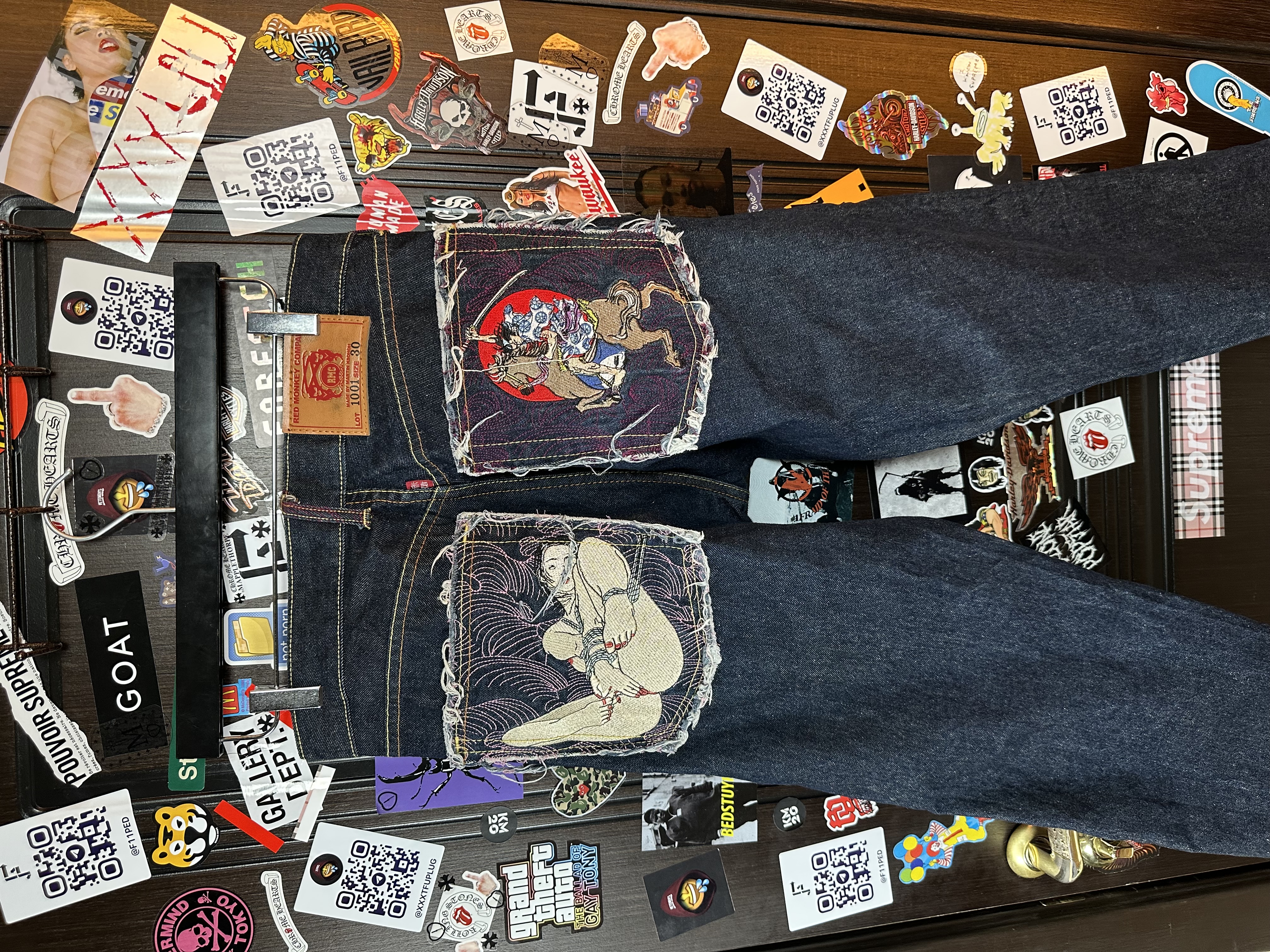 RMC Red Monkey Company | RMC 2008 «Erotic Ukiyo-e Collection» 1001 Archive Denim, detail view 10