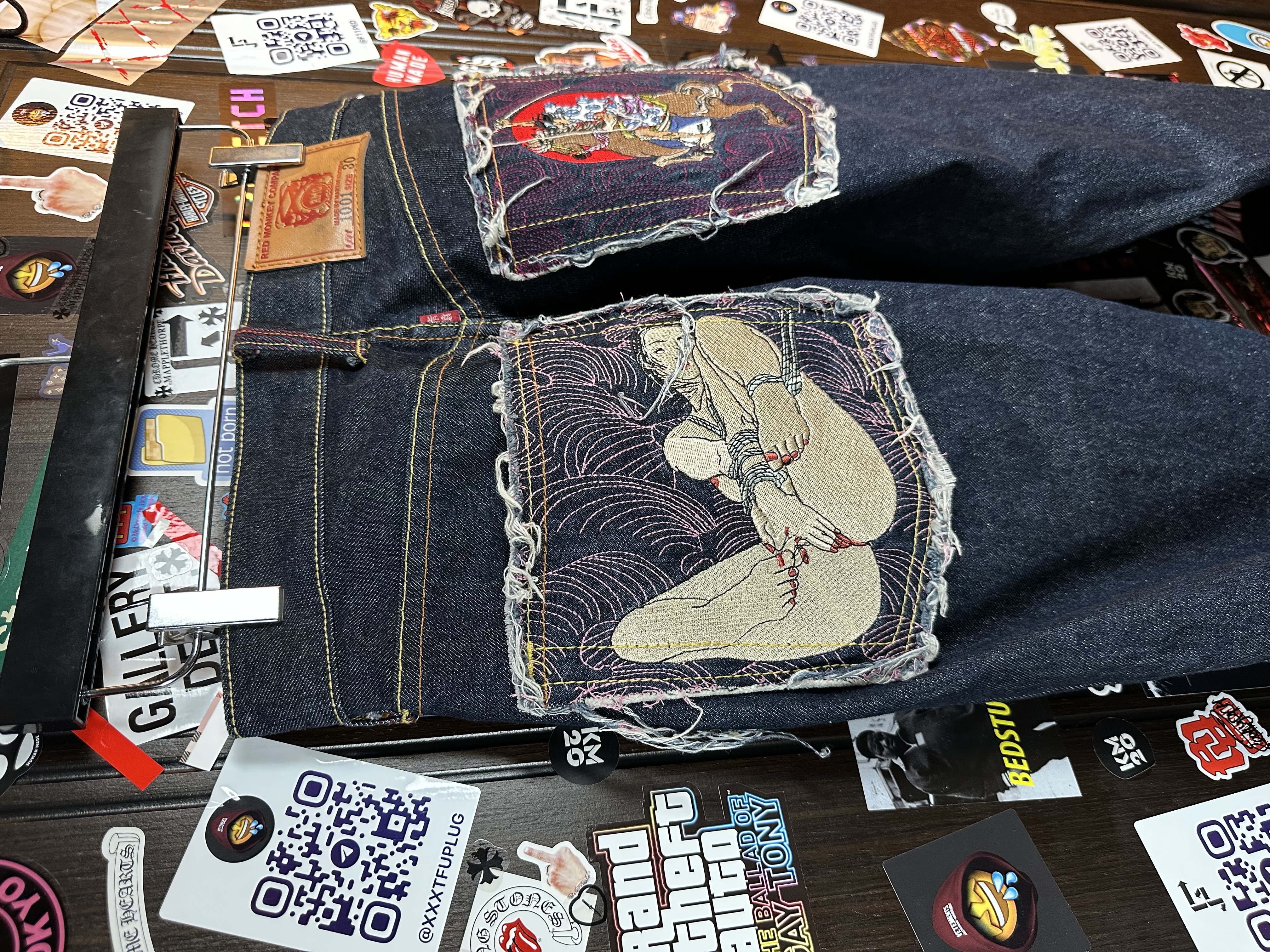 RMC Red Monkey Company | RMC 2008 «Erotic Ukiyo-e Collection» 1001 Archive Denim, detail view 11