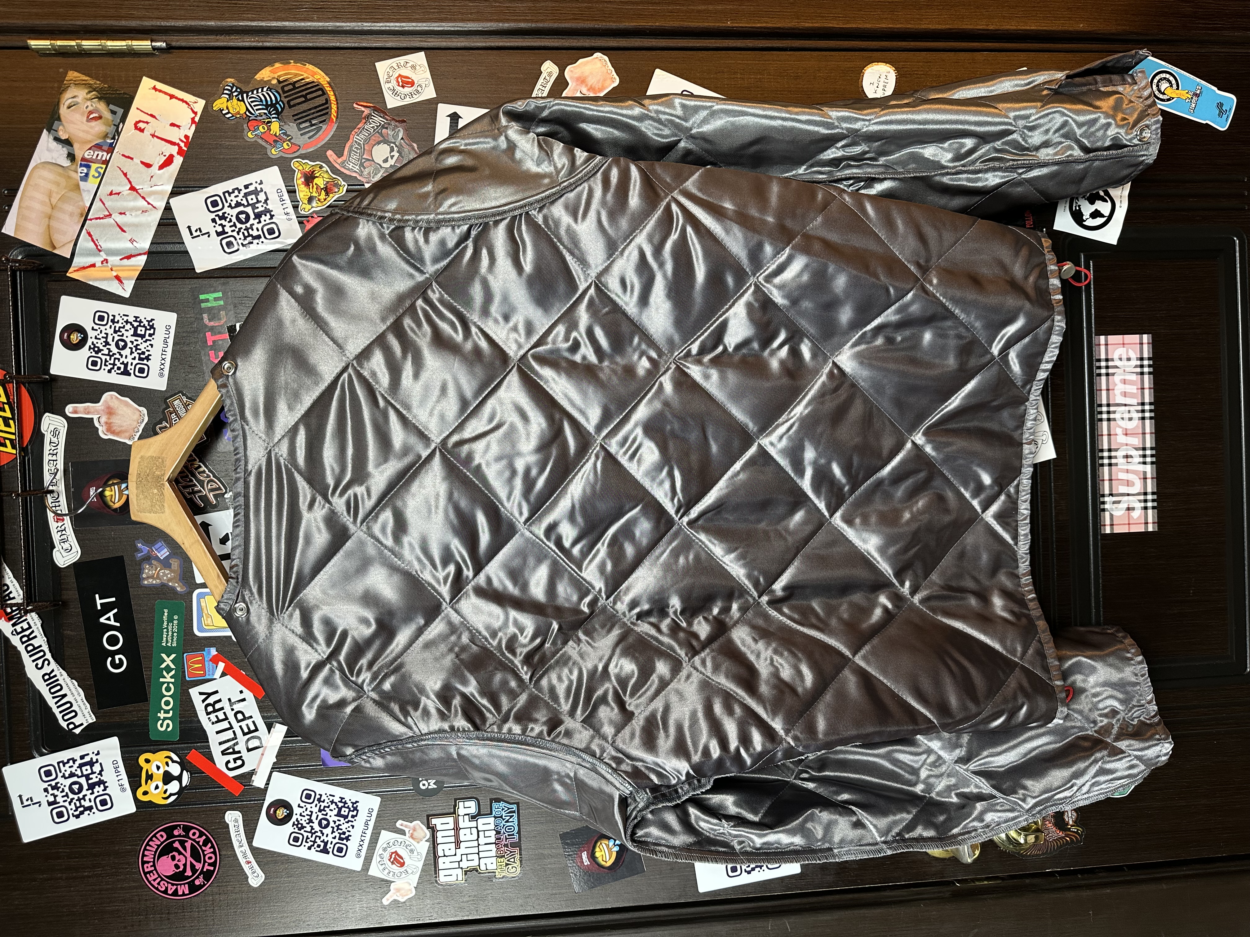 Sp5der OG Spider Worldwide First Ever 2019 Drop Denim Jacket, detail view 4