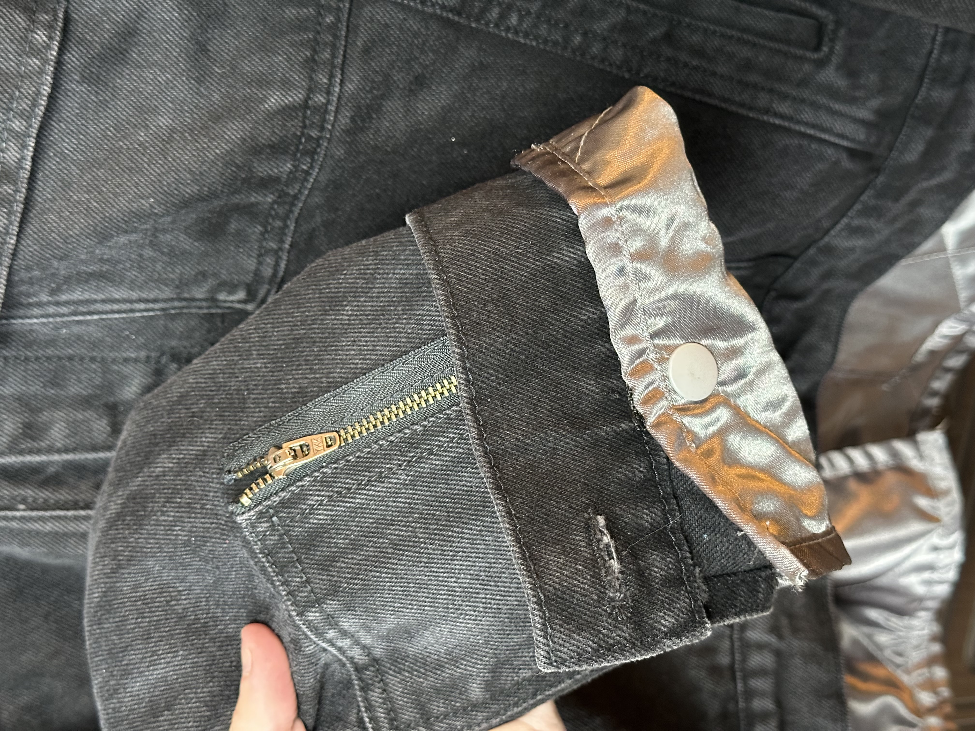 Sp5der OG Spider Worldwide First Ever 2019 Drop Denim Jacket, detail view 17