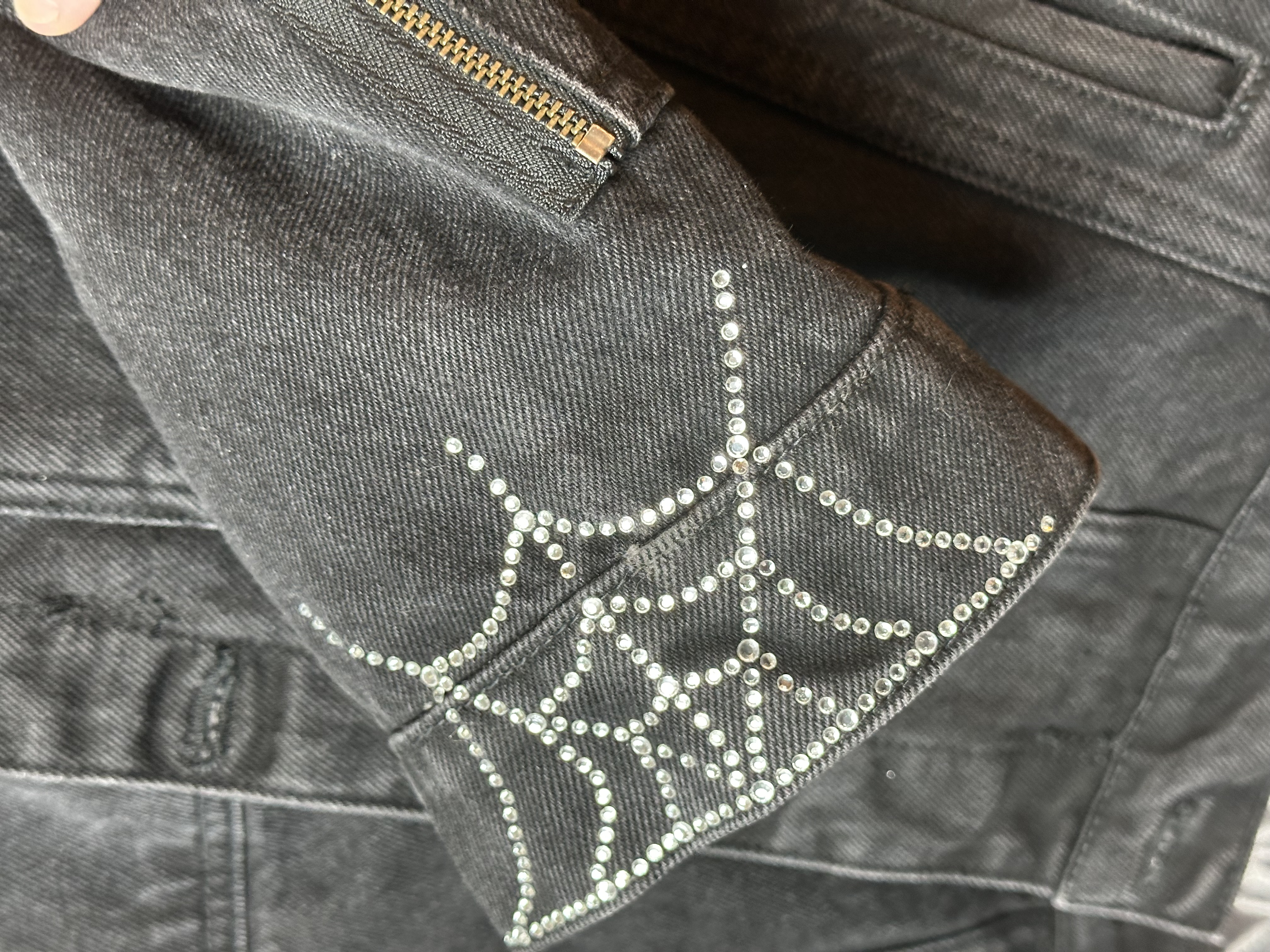 Sp5der OG Spider Worldwide First Ever 2019 Drop Denim Jacket, detail view 23