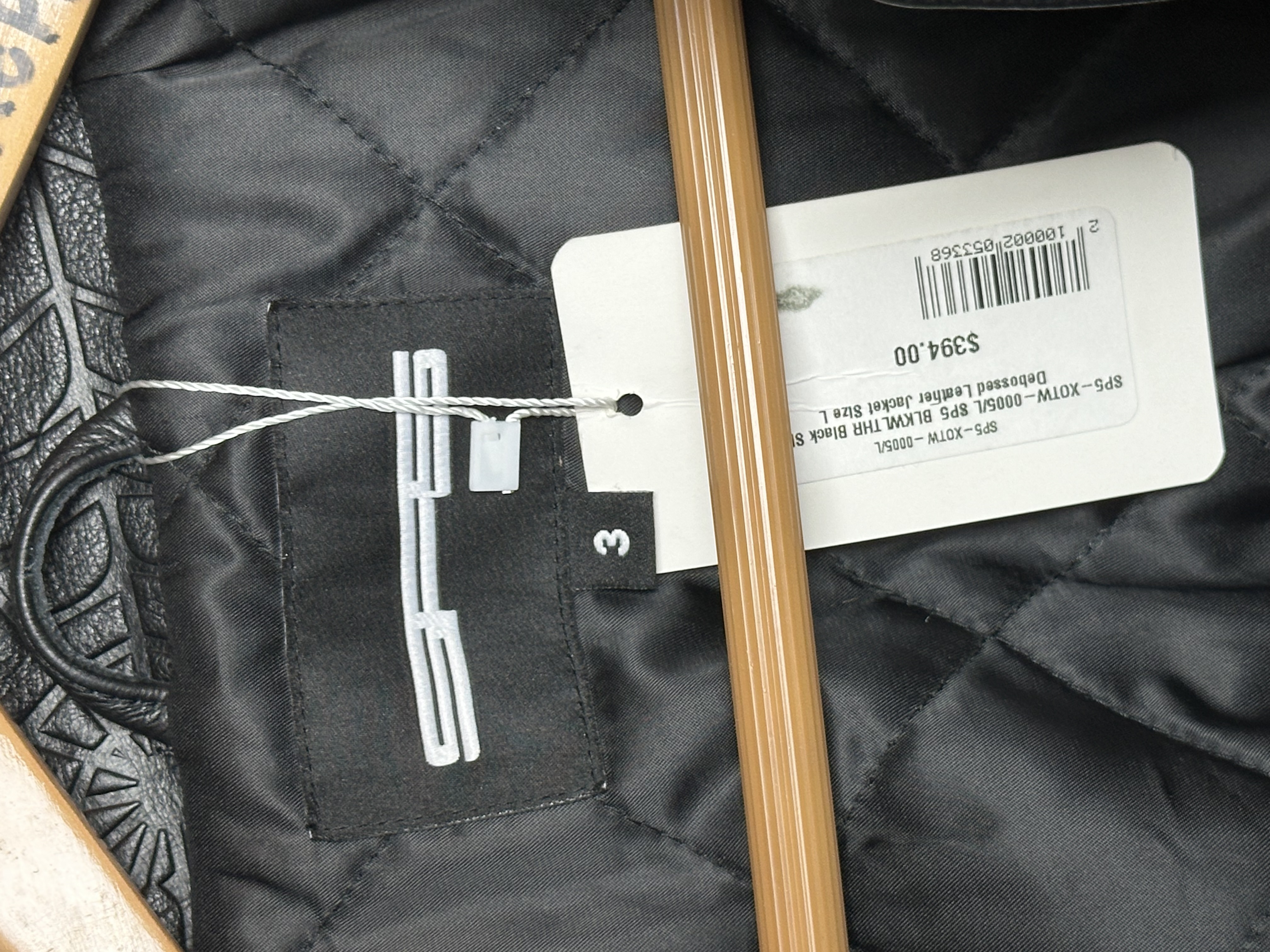 Sp5der Sp5der Web Debossed Leather Jacket L, detail view 8