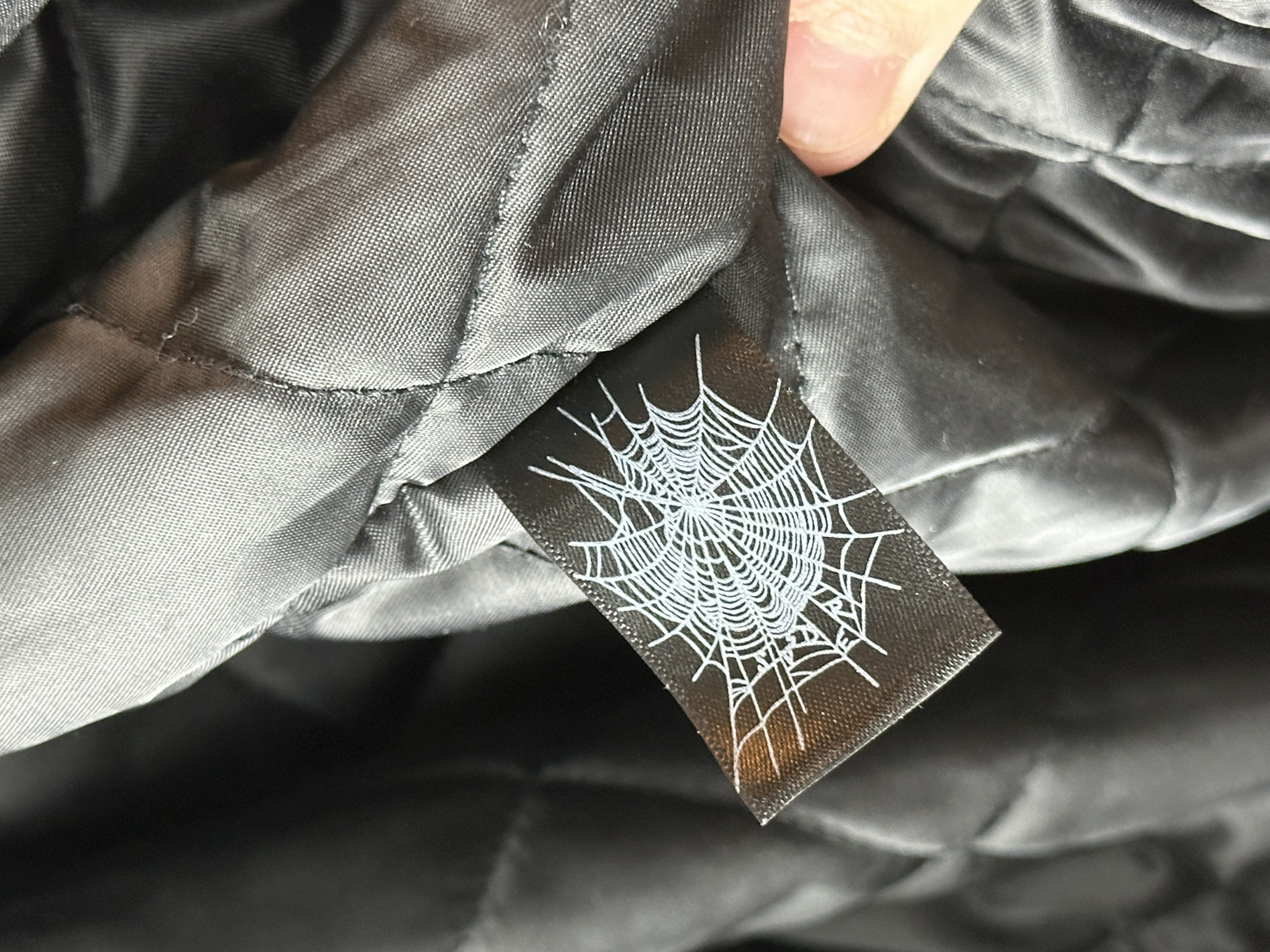 Sp5der Sp5der Web Debossed Leather Jacket L, detail view 10