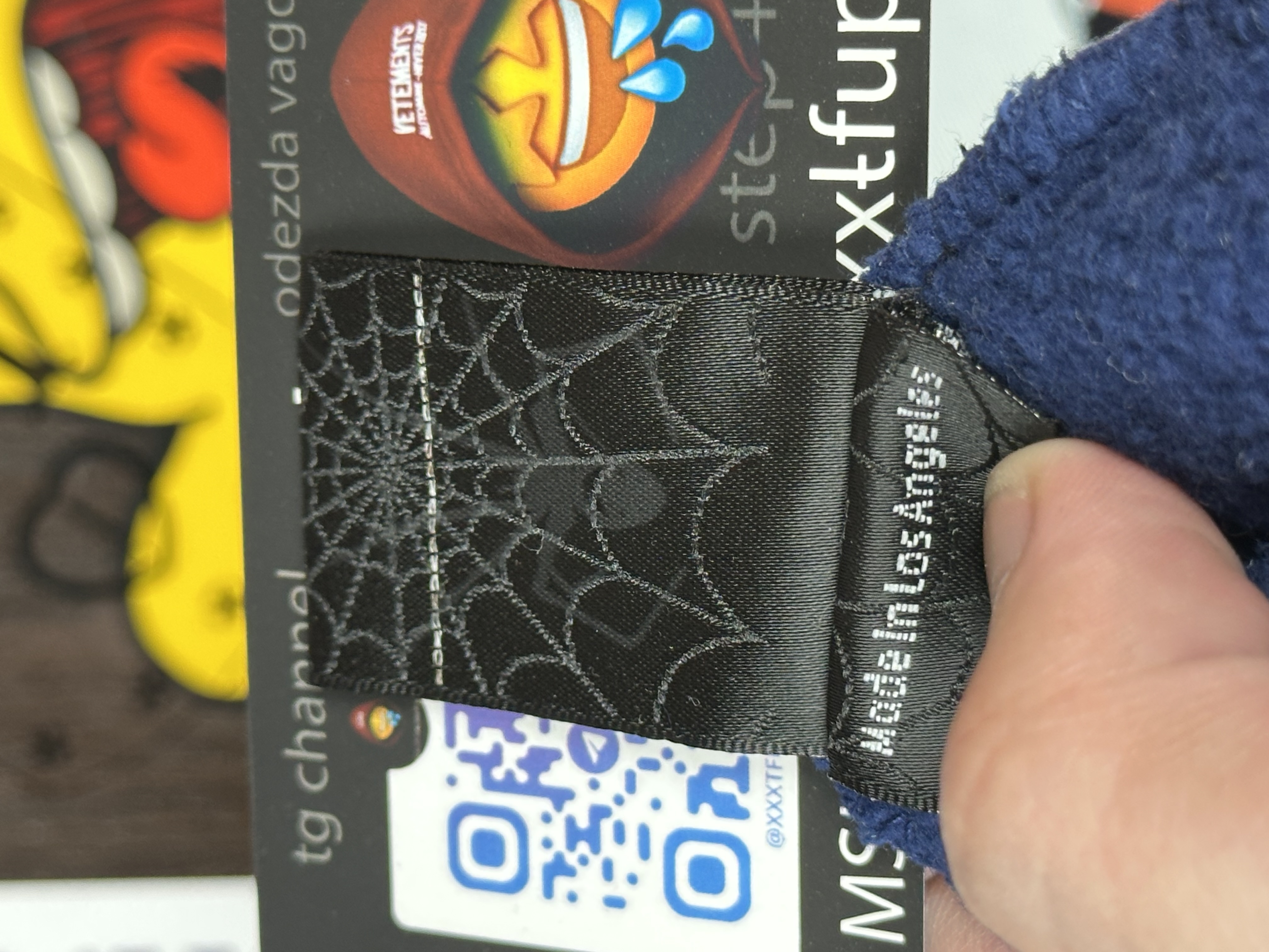 Sp5der Spider Worldwide Beluga Navy Hoodie, detail view 8