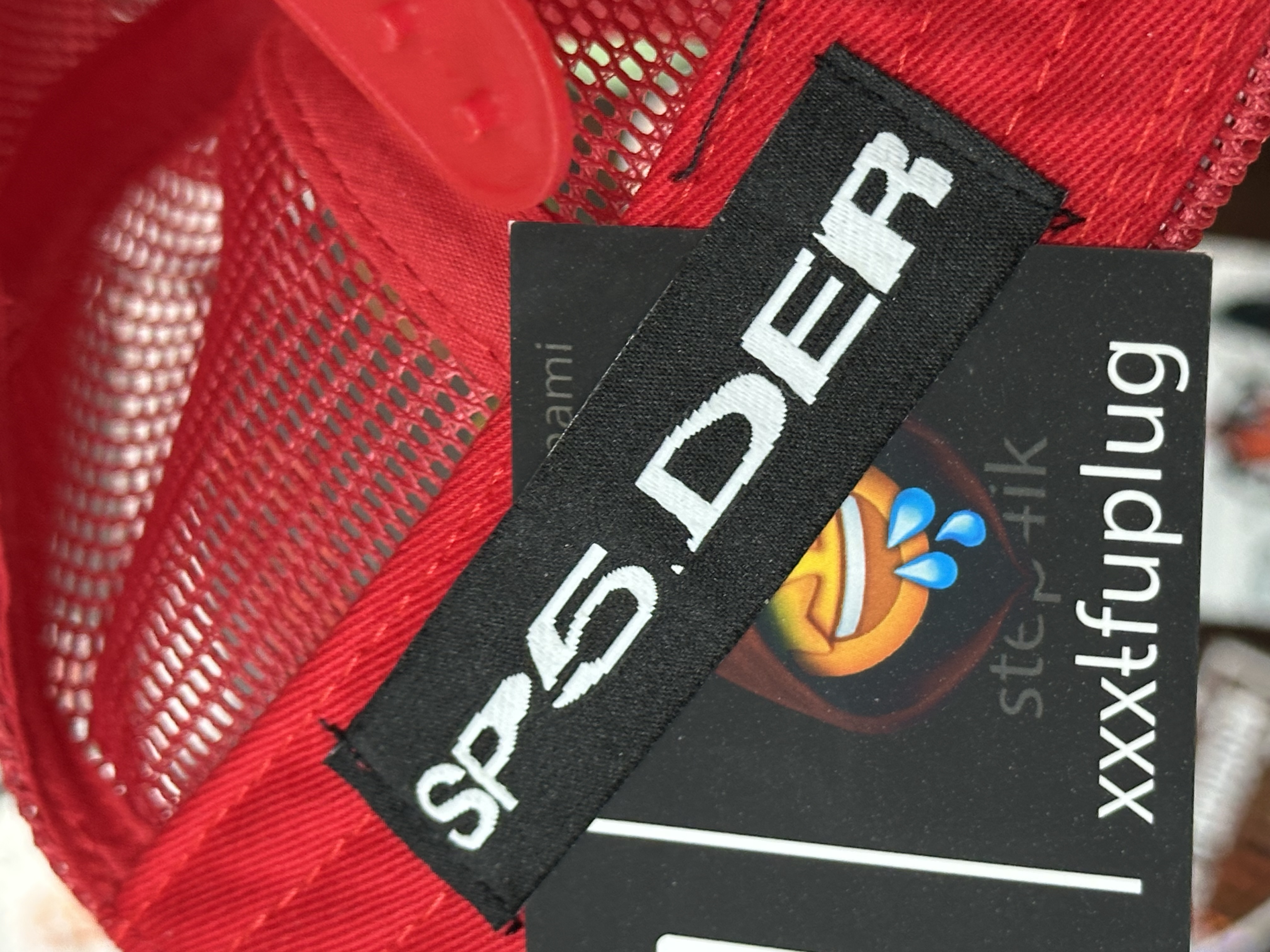 Sp5der Spider Worldwide Silk Web Bank Red Trucker Cap, detail view 7