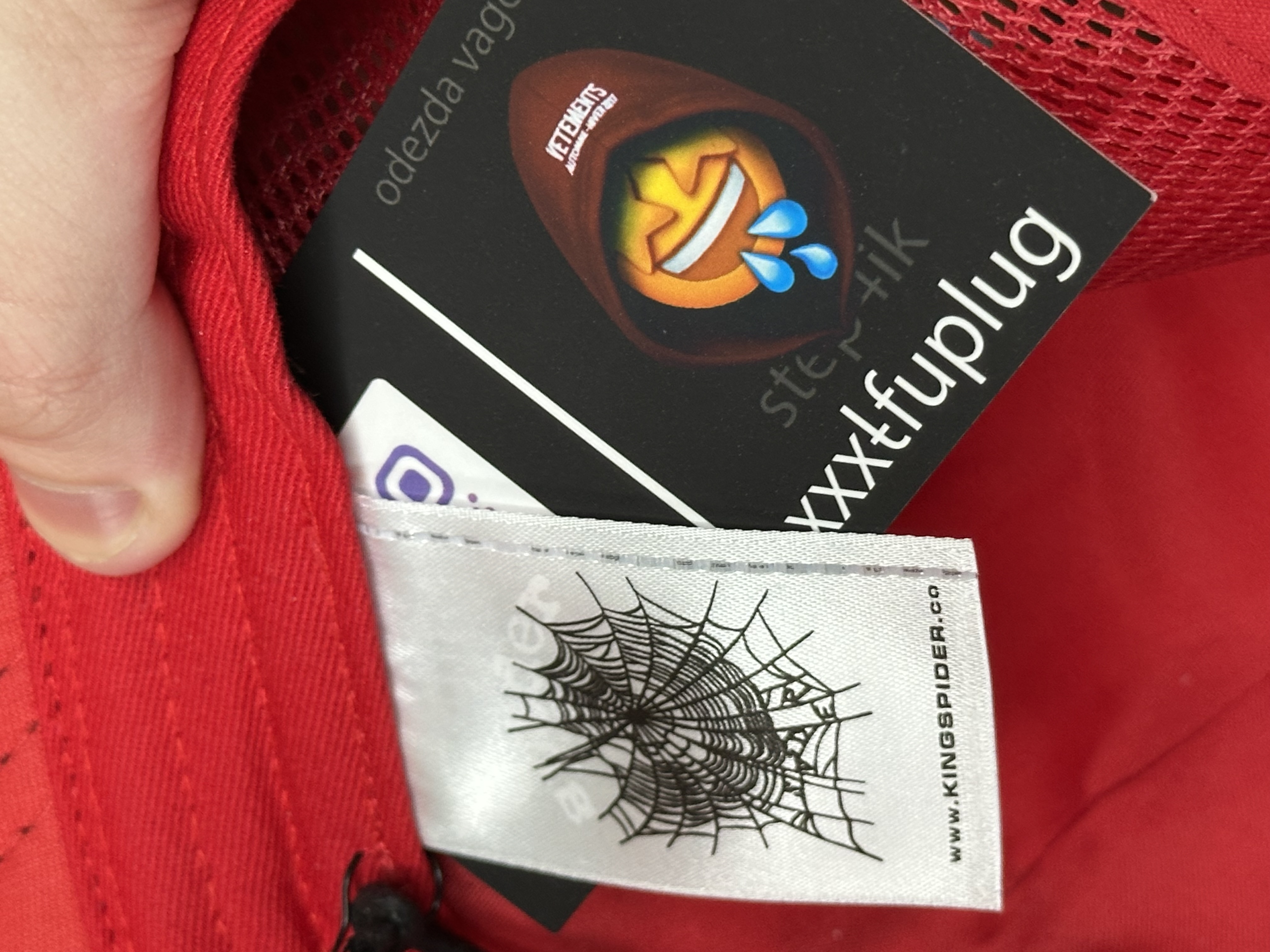 Sp5der Spider Worldwide Silk Web Bank Red Trucker Cap, detail view 8