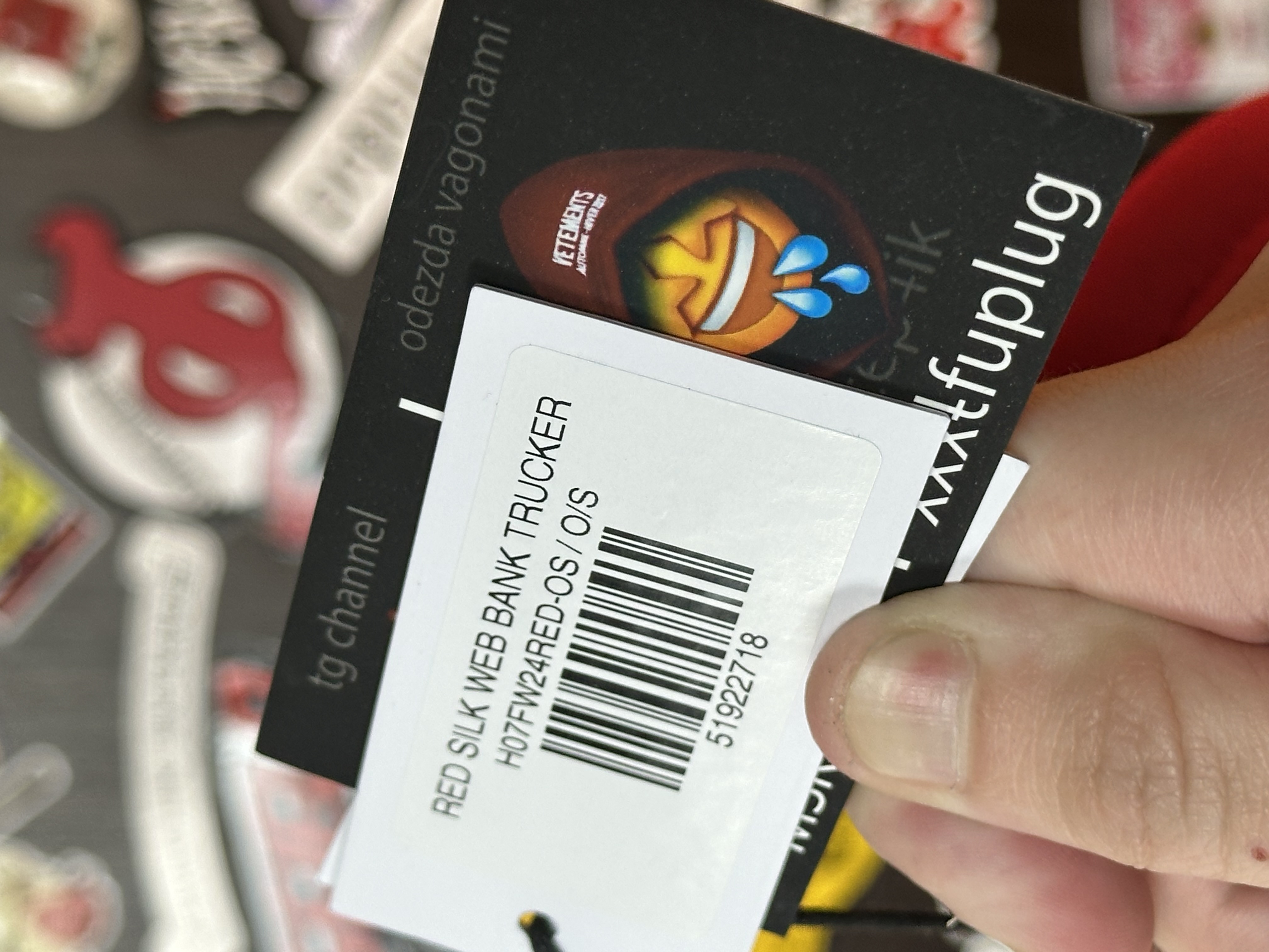 Sp5der Spider Worldwide Silk Web Bank Red Trucker Cap, detail view 13