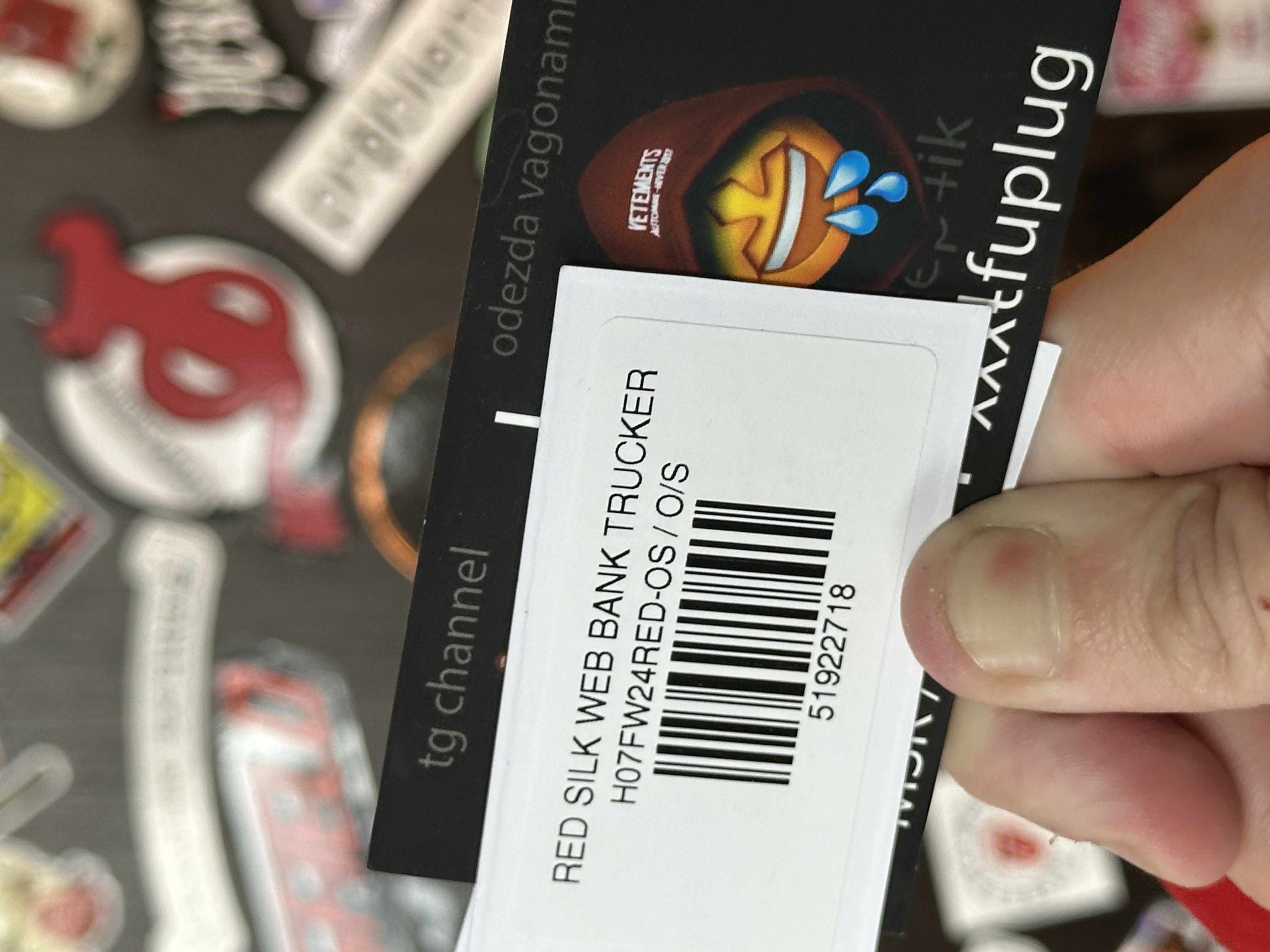 Sp5der Spider Worldwide Silk Web Bank Red Trucker Cap, detail view 14