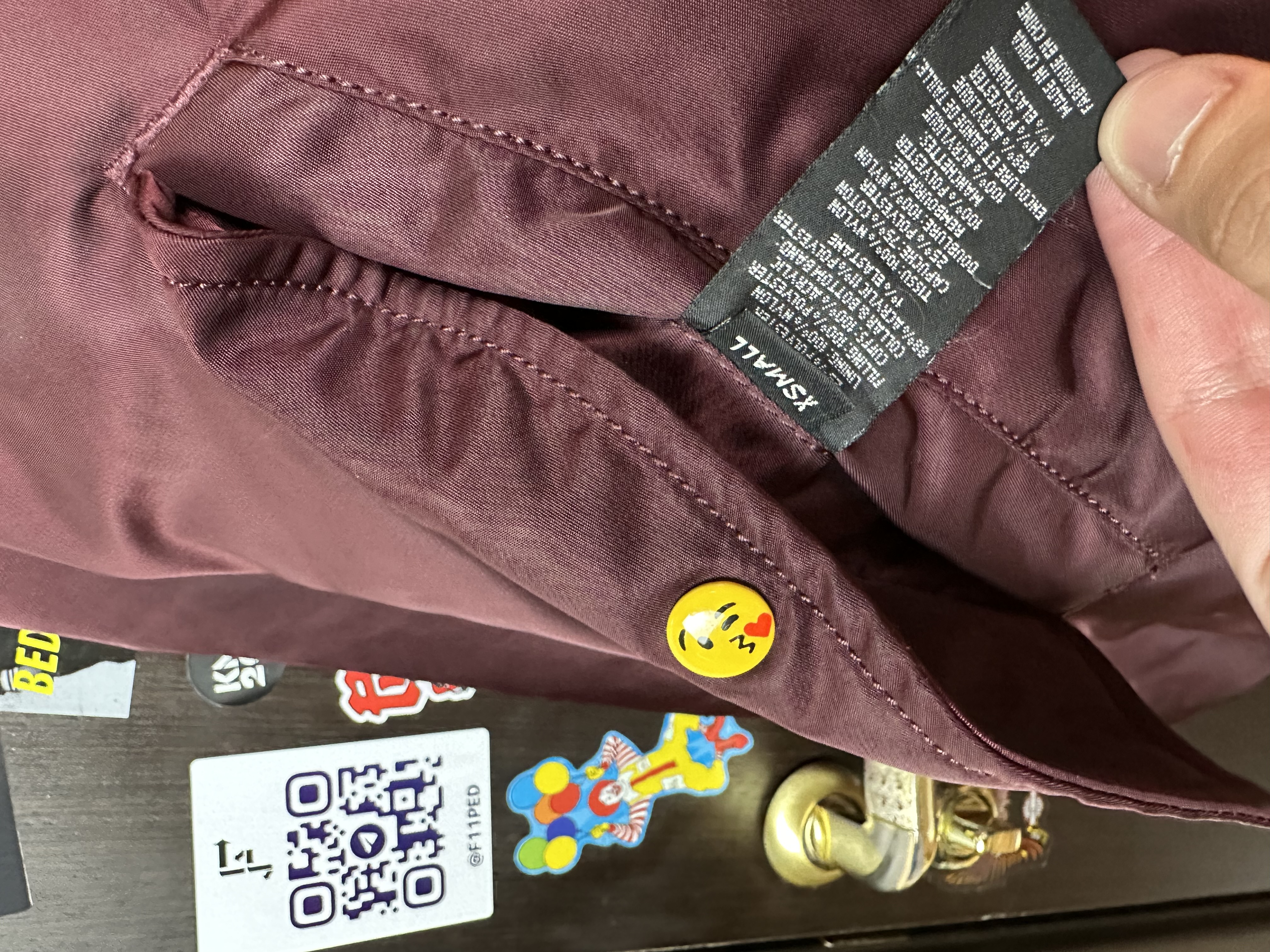 Vetements Burgundy Bomber Emoji XS, detail view 15
