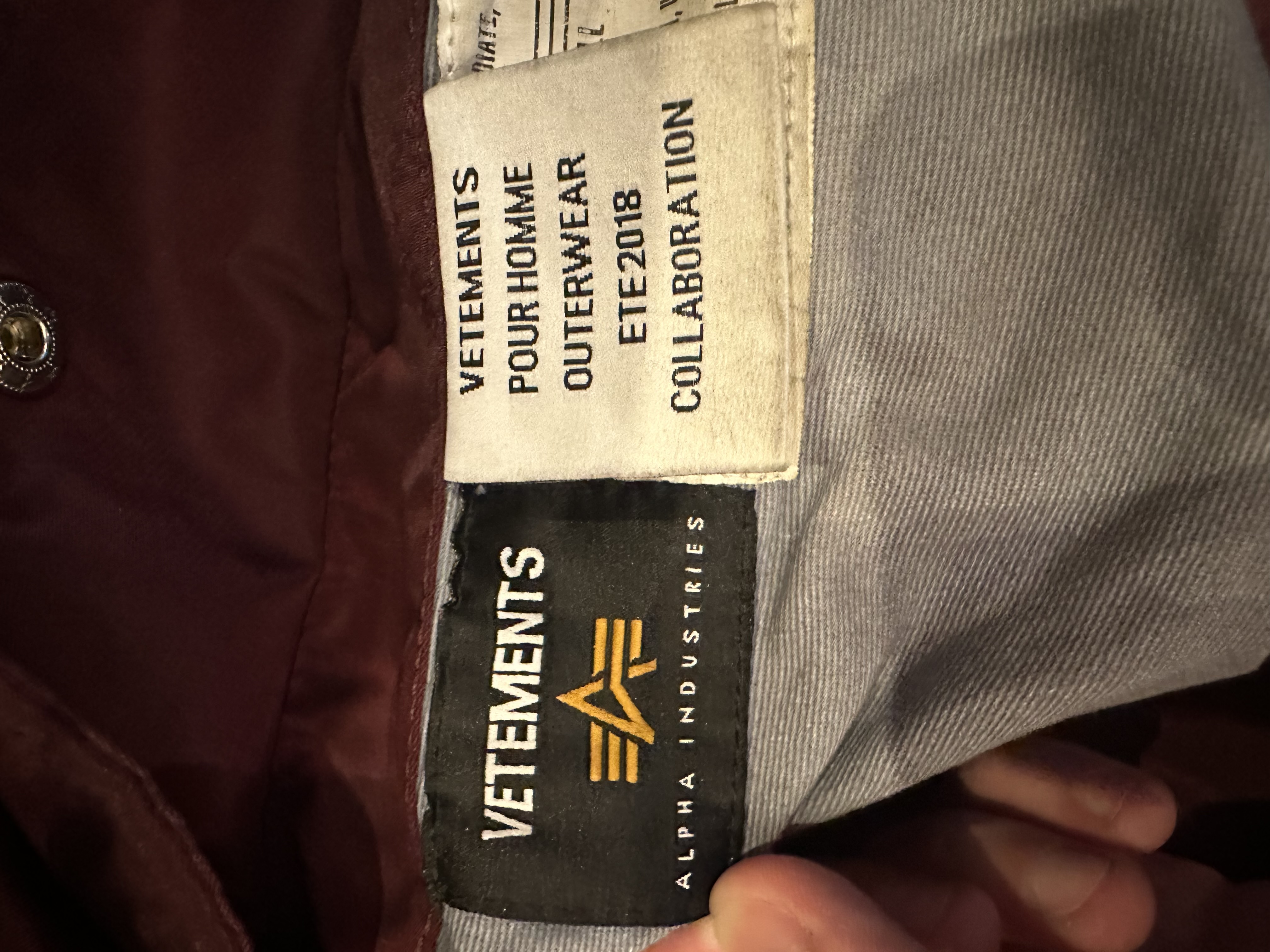 Vetements Burgundy Bomber Emoji XS, detail view 20