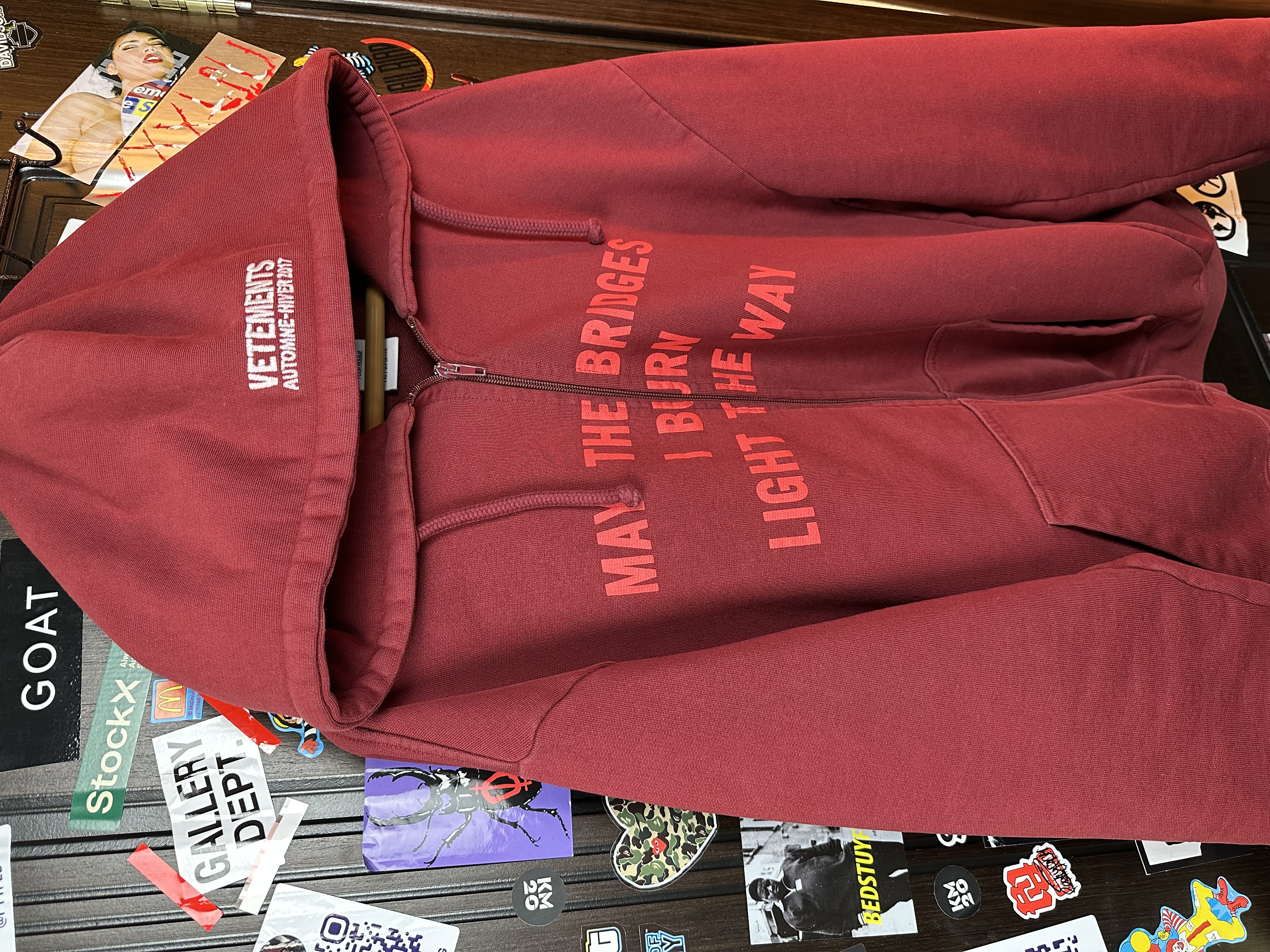 Vetements VETEMENTS “May the bridges” Zip Hoodie 1/50, detail view 9