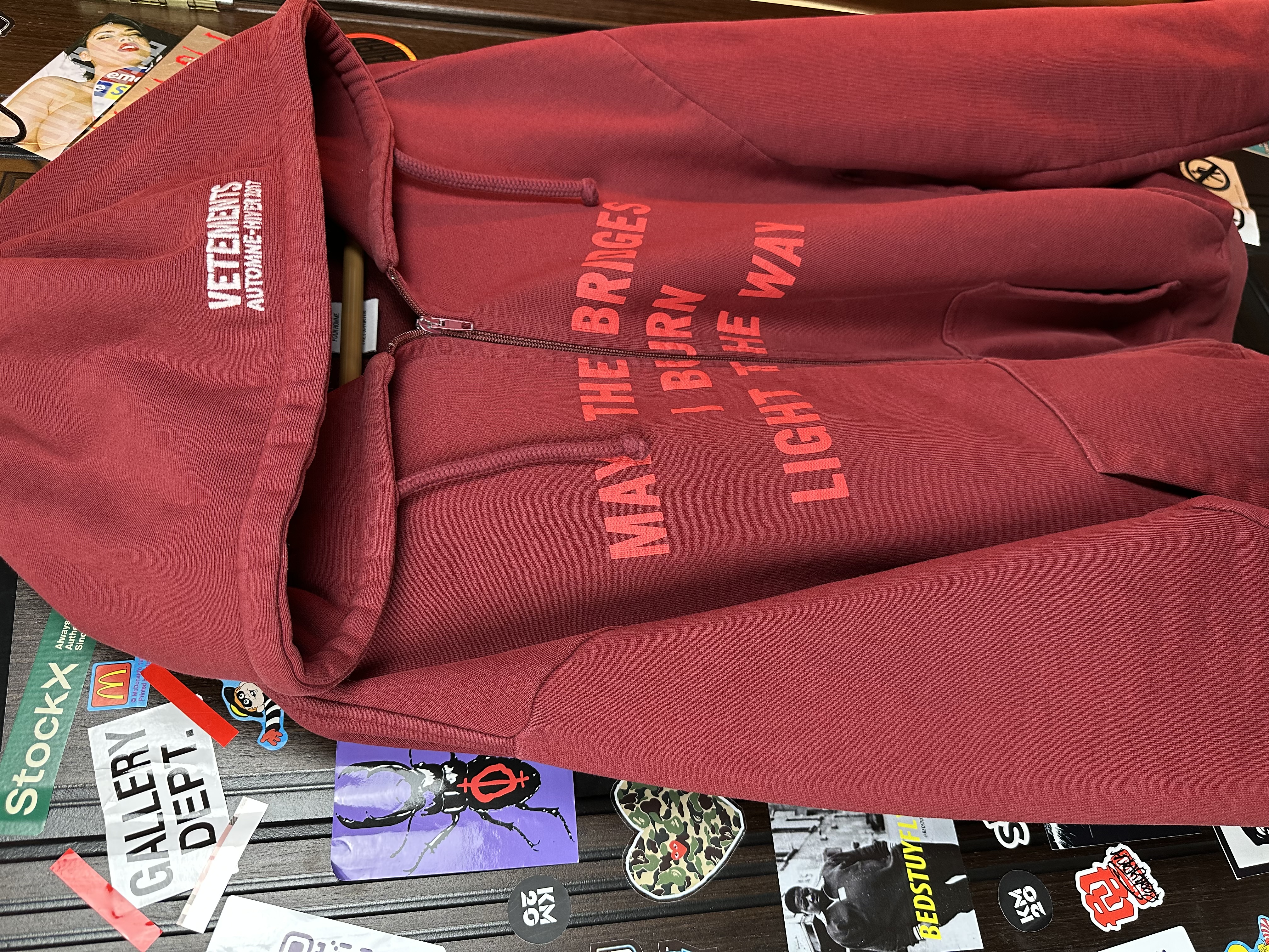 Vetements VETEMENTS “May the bridges” Zip Hoodie 1/50, detail view 10