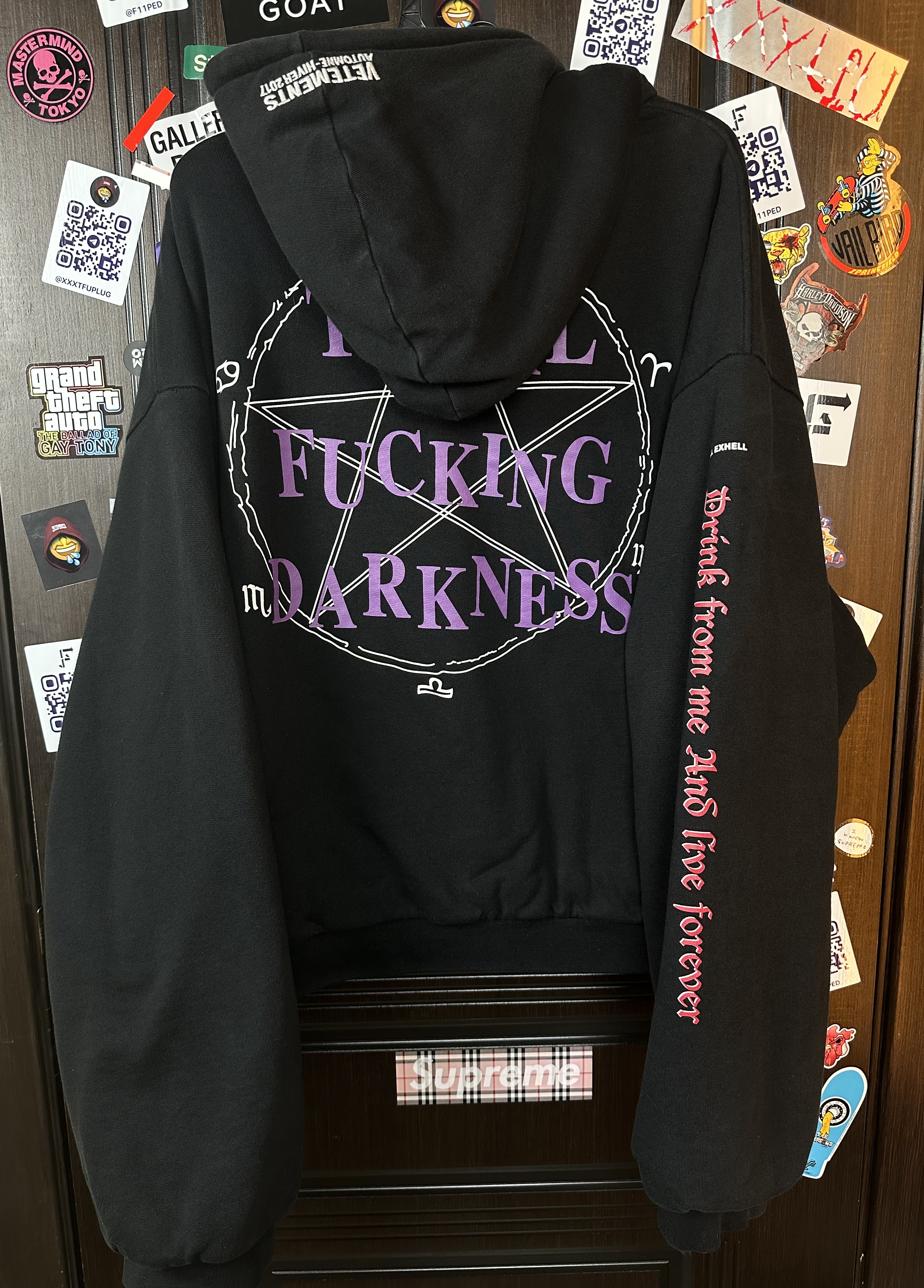 Vetements Vetements Total Fucking Darkness x 11 inch Gun Club 2 Side Bomber L size