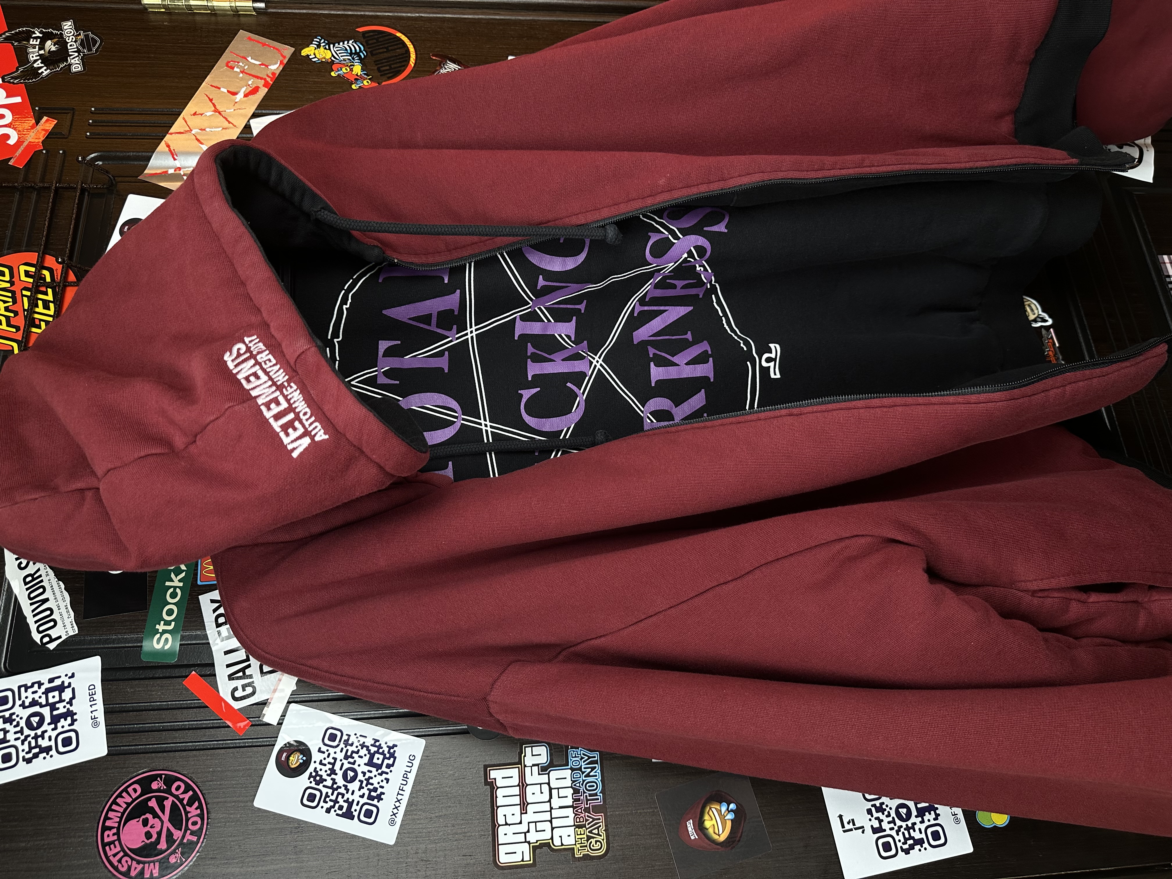 Vetements Vetements Total Fucking Darkness x 11 inch Gun Club 2 Side Bomber L size, detail view 11