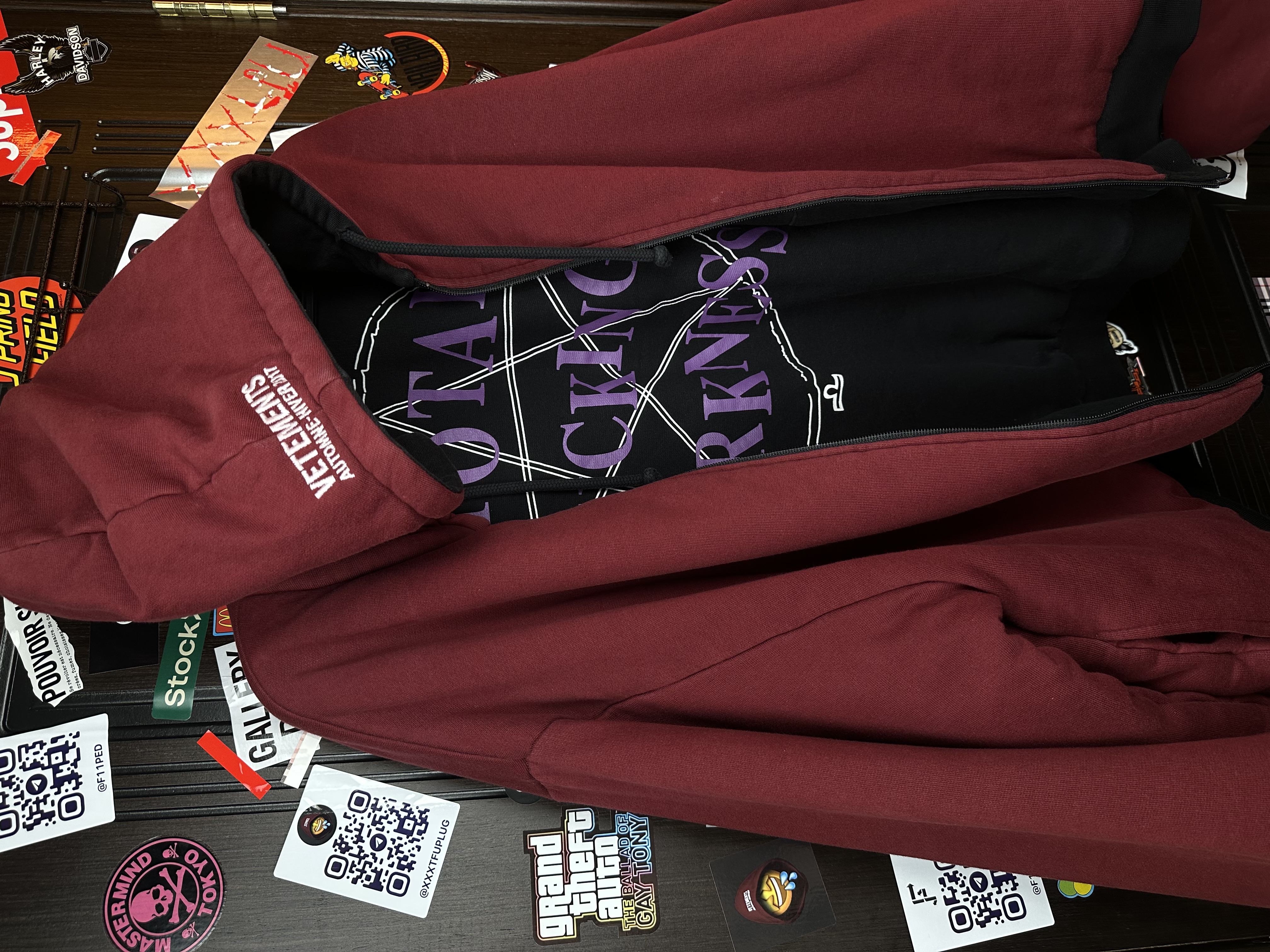 Vetements Vetements Total Fucking Darkness x 11 inch Gun Club 2 Side Bomber L size, detail view 12