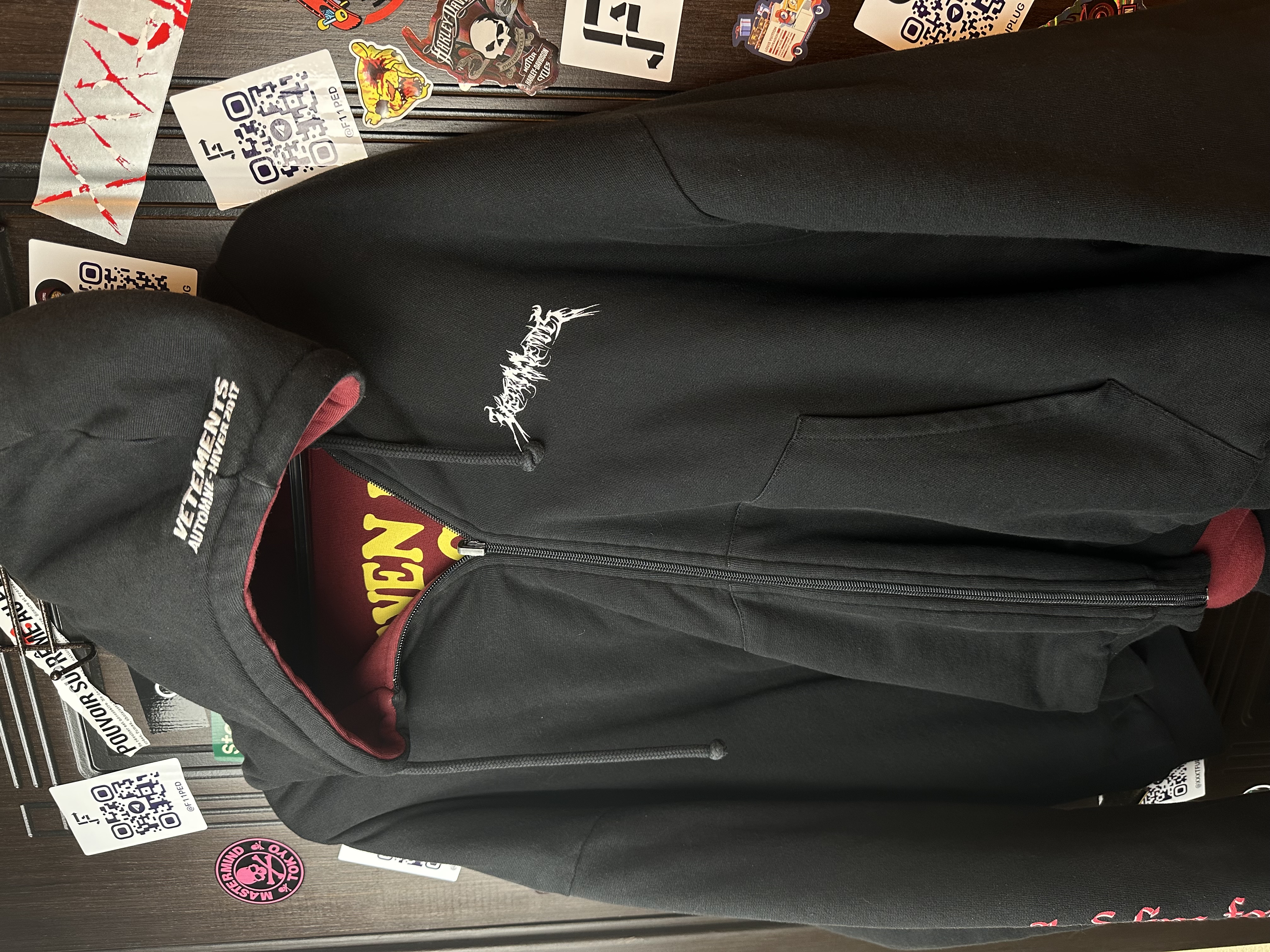 Vetements Vetements Total Fucking Darkness x 11 inch Gun Club 2 Side Bomber L size, detail view 13