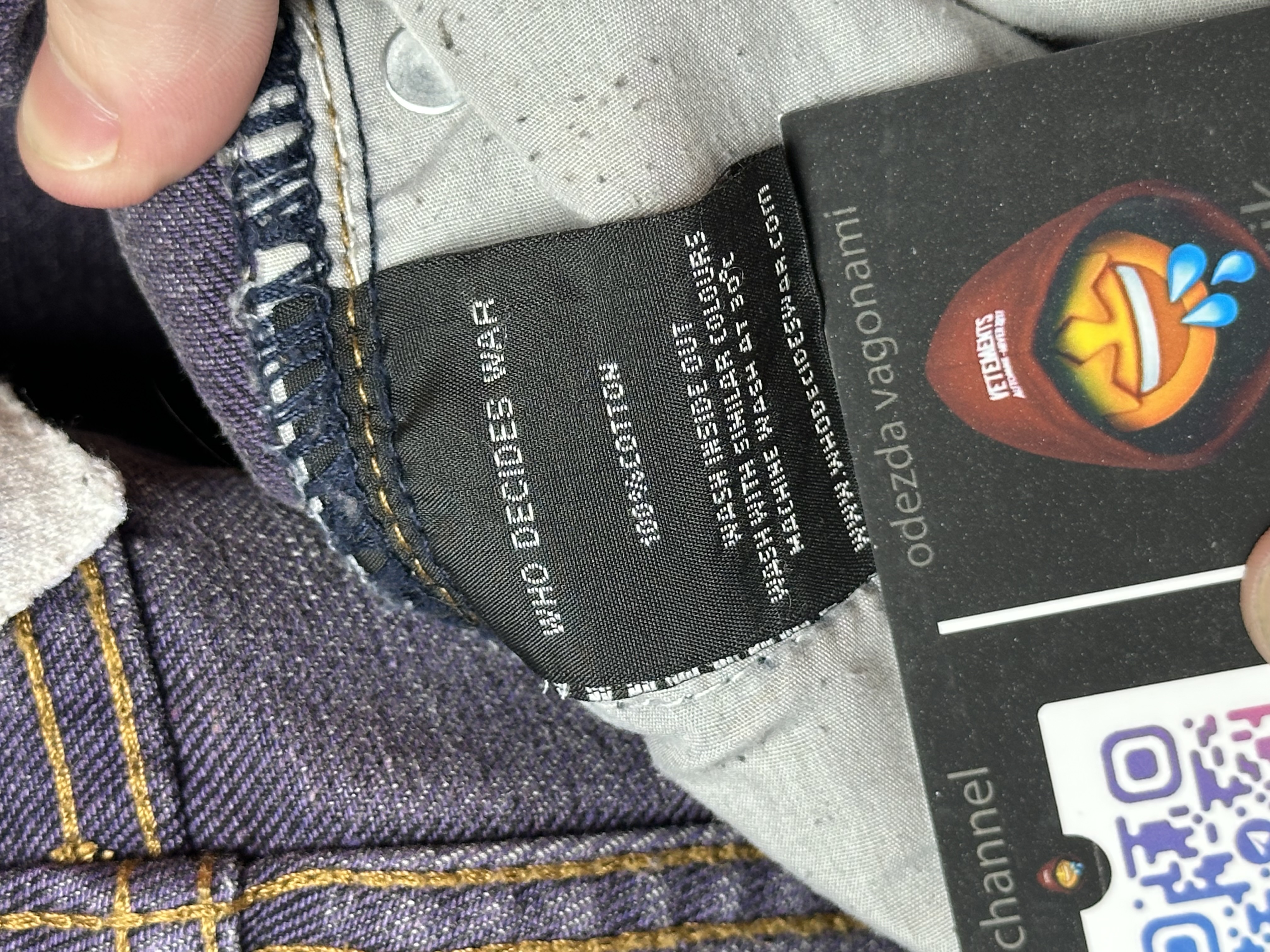 Who Decides War Who Decides War “Jesus and Maria” Coal Violet Fusion Denim, detail view 15