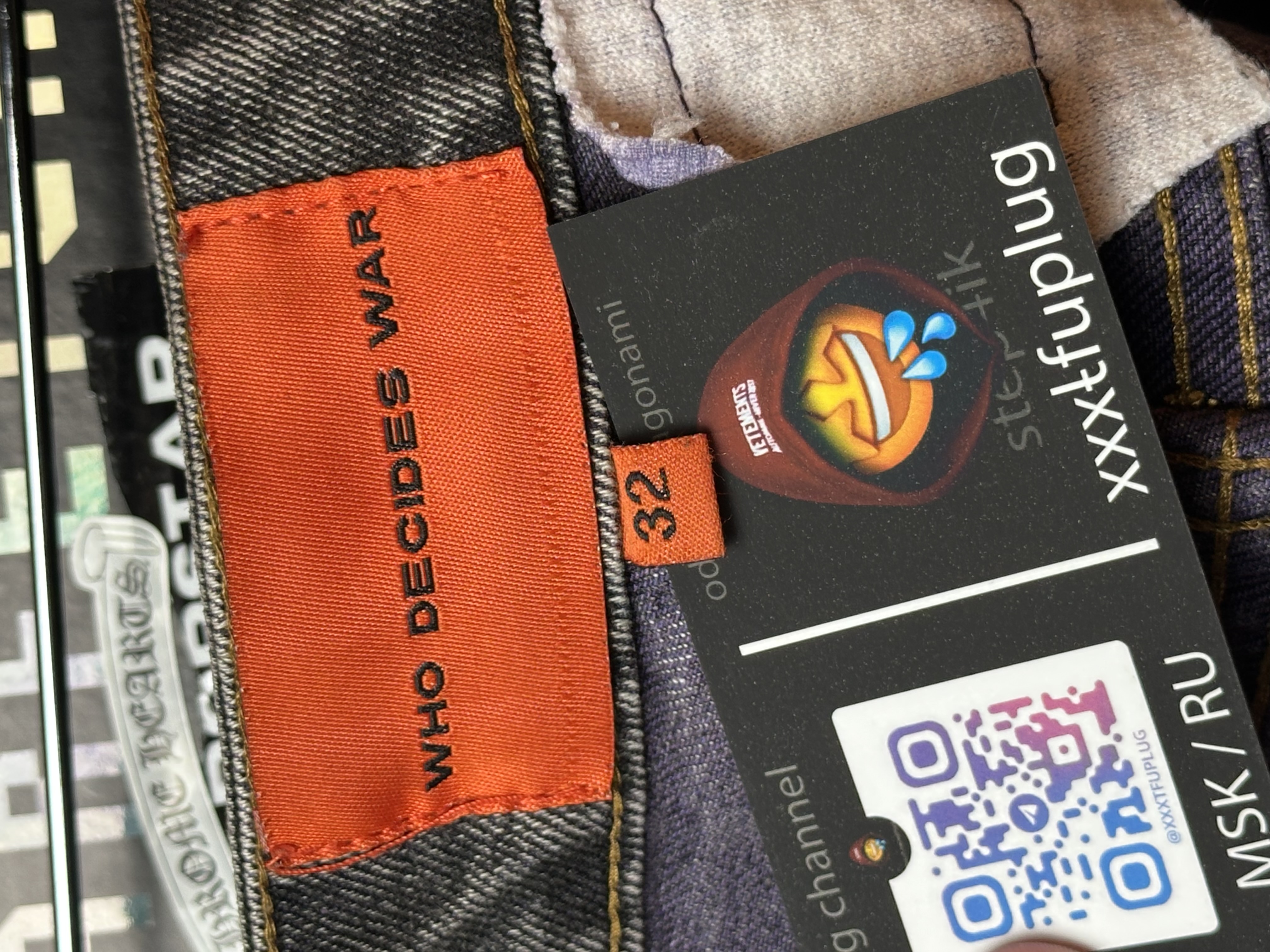 Who Decides War Who Decides War “Jesus and Maria” Coal Violet Fusion Denim, detail view 17