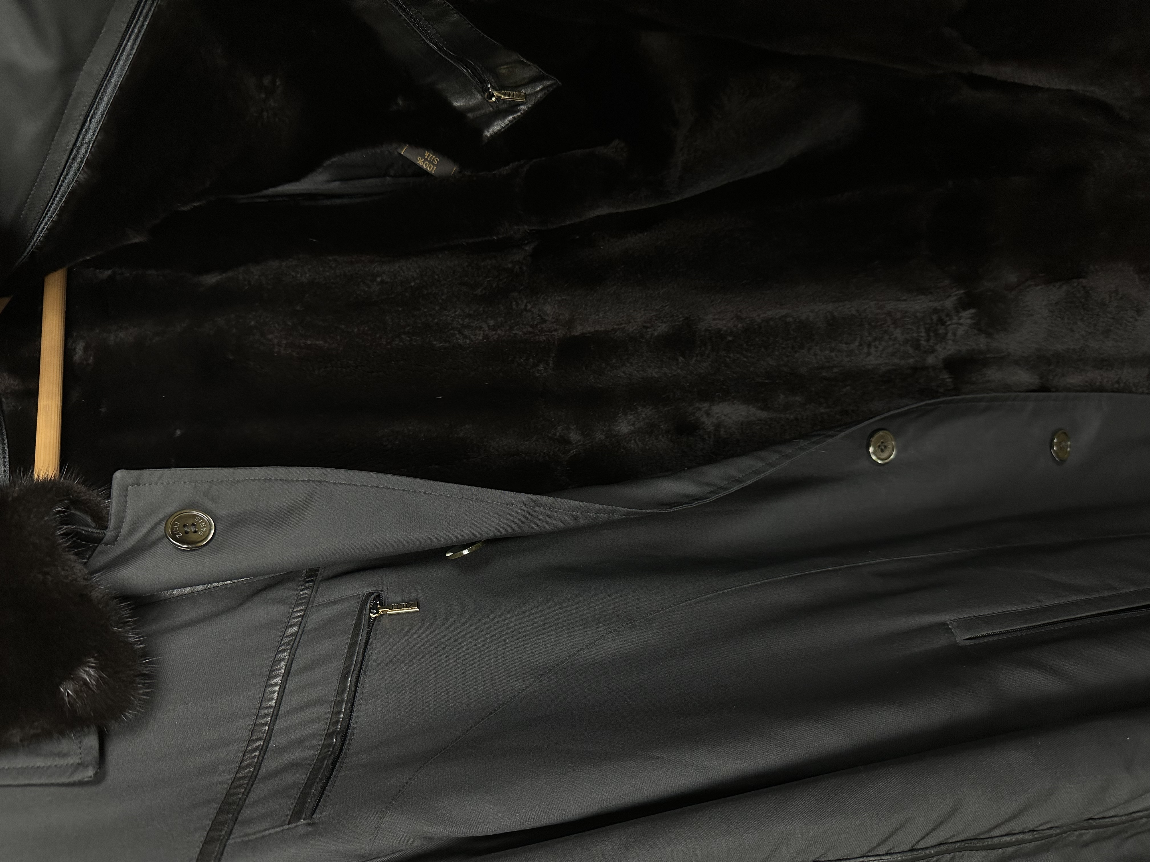 ZILLI Zilli "Ildan" Silk Weasel Coat, detail view 6